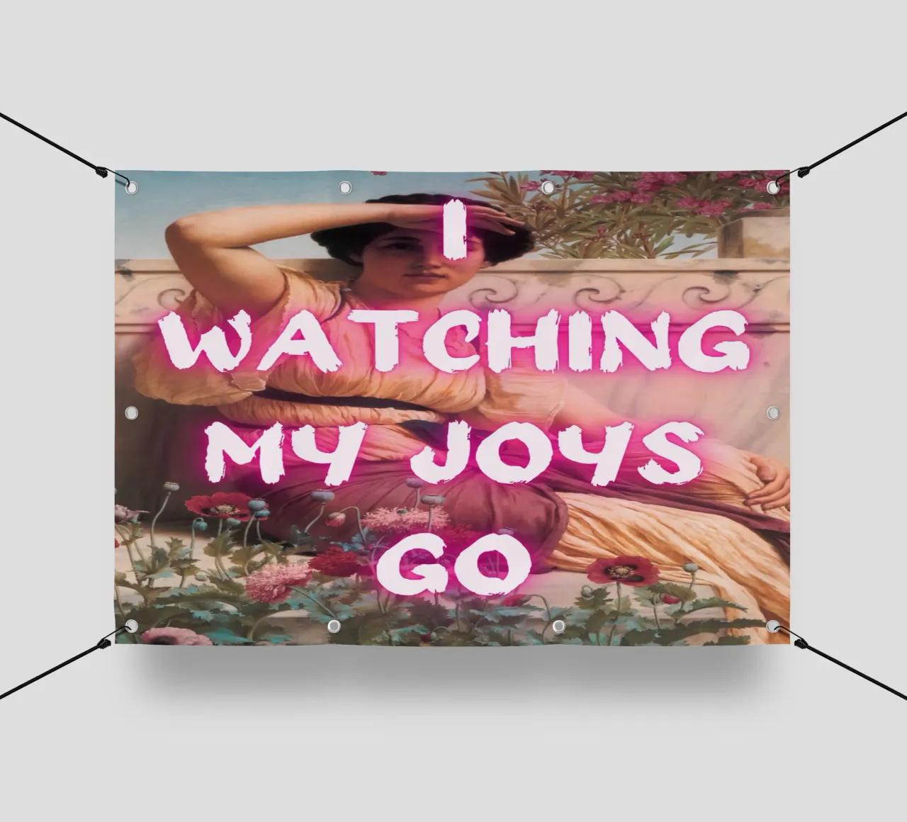 "Watching Joys Go" - Remix classico, Pop Art, emozionale, Tren telo in pvc da NorwesClub