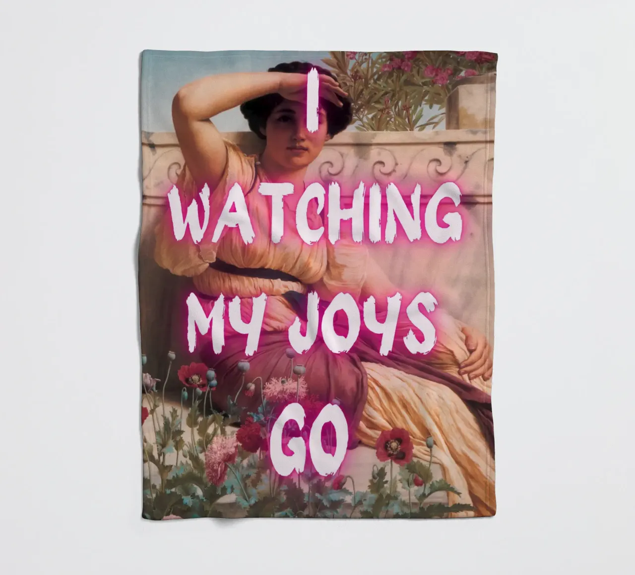 "Watching Joys Go" - Remix classico, Pop Art, emozionale, Tren coperta in pile da NorwesClub