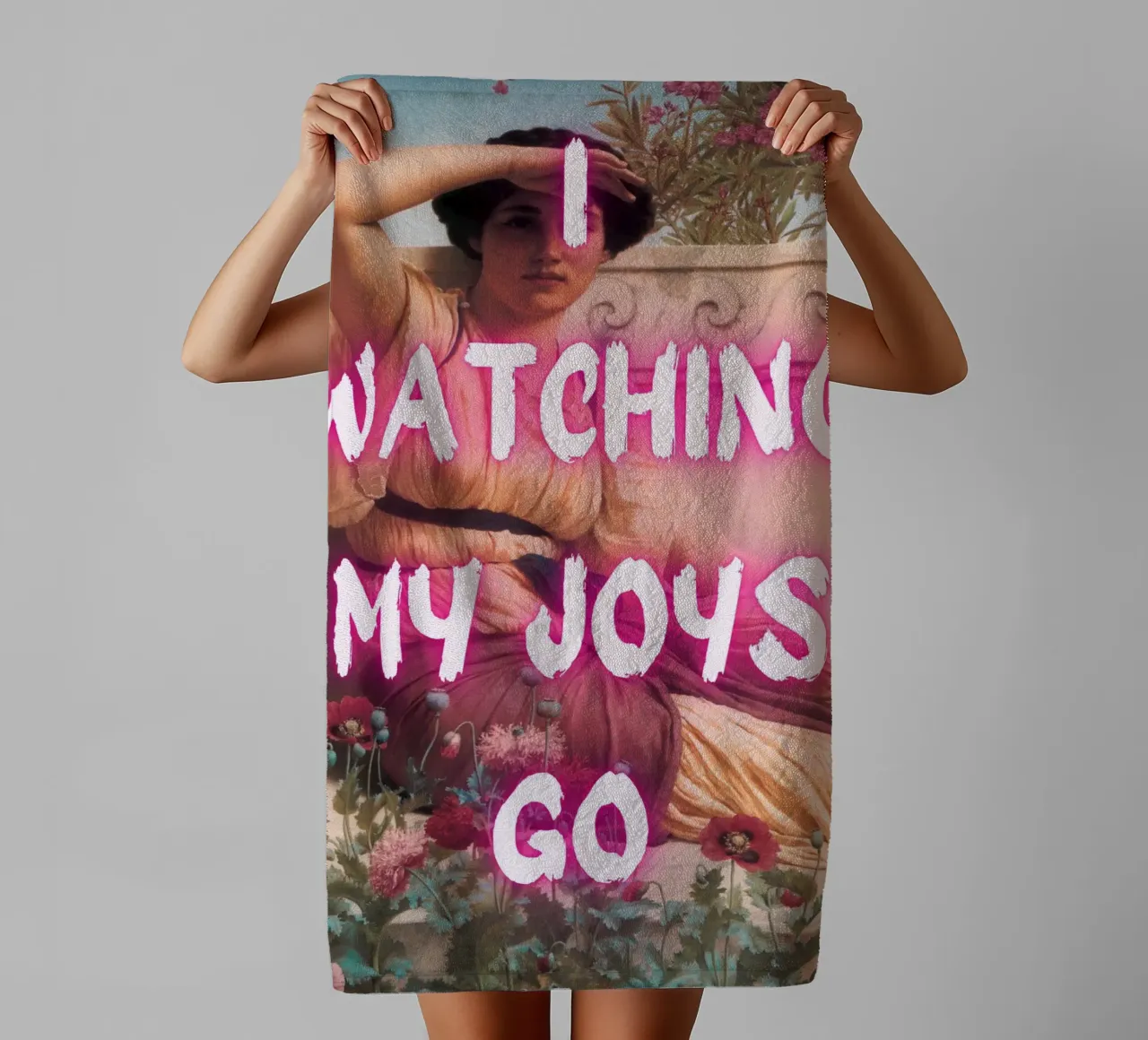 "Watching Joys Go" - Remix classico, Pop Art, emozionale, Tren asciugamano da bagno da NorwesClub