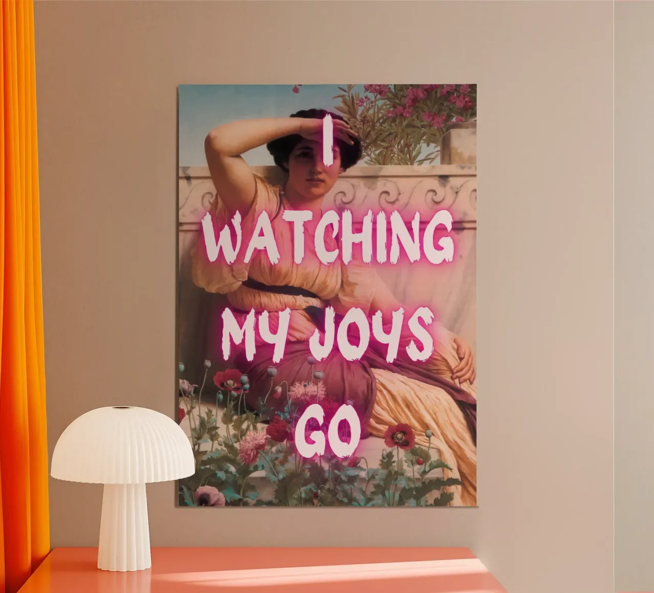 "Watching Joys Go" - Remix classico, Pop Art, emozionale, Tren alluminio dibond da NorwesClub
