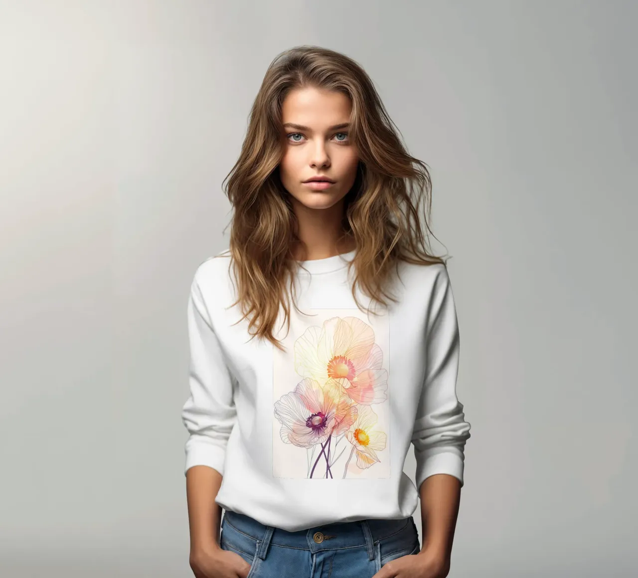 Flowers pattern felpa da Justyna Jaszke JBJart