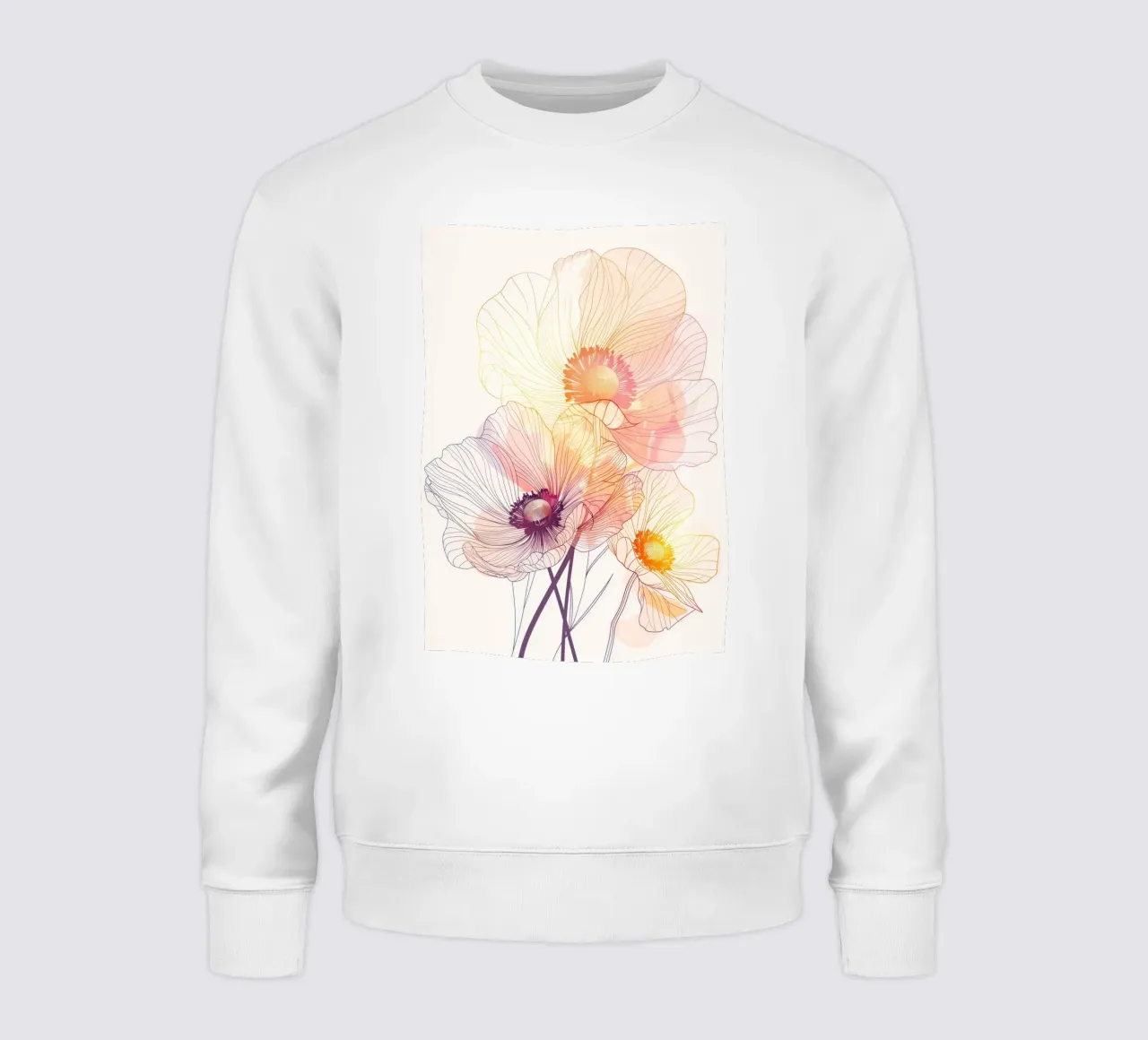 Flowers pattern felpa da Justyna Jaszke JBJart