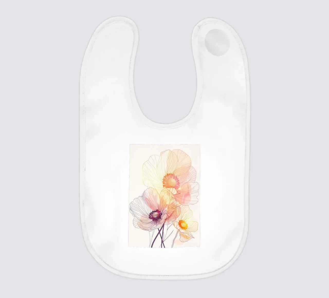 Blumenmuster Babylätzchen von Justyna Jaszke JBJart