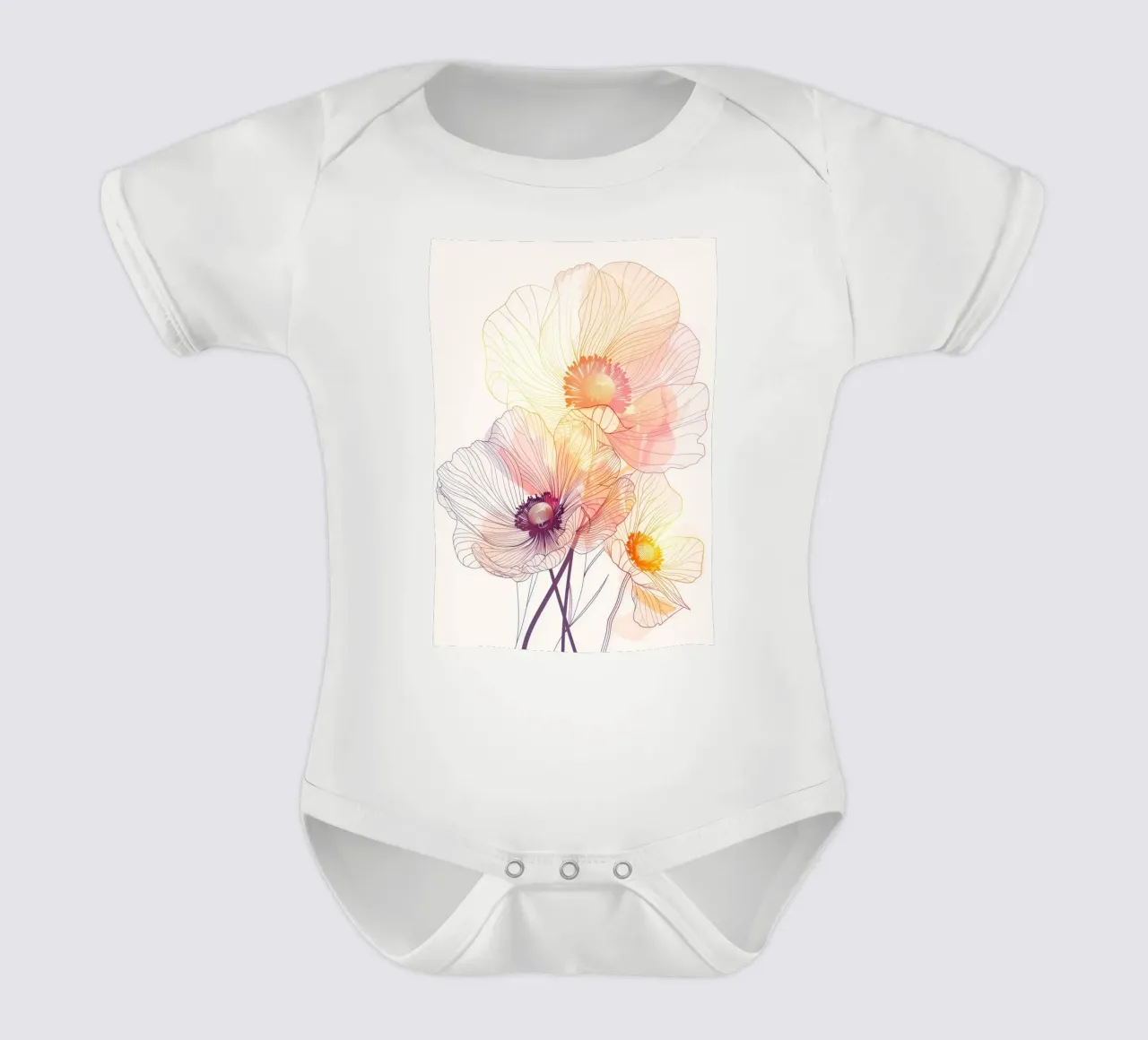 Flowers pattern body bébé de Justyna Jaszke JBJart