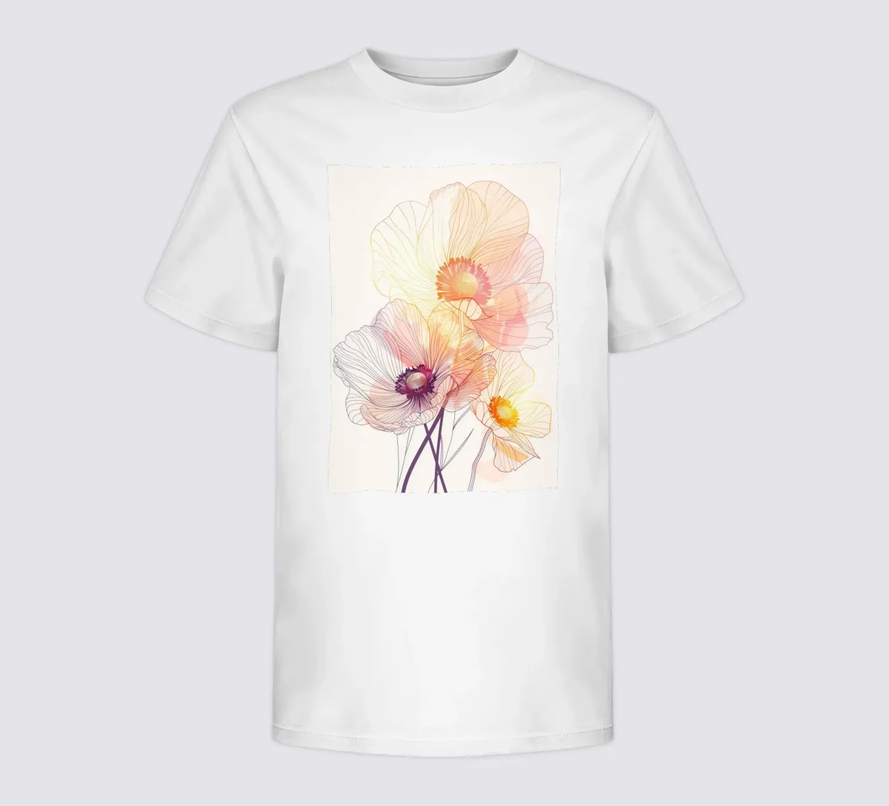 Flowers pattern kinder t-shirt van Justyna Jaszke JBJart