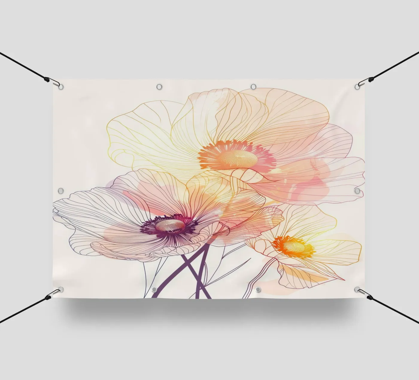 Flowers pattern pvc cover by Justyna Jaszke JBJart