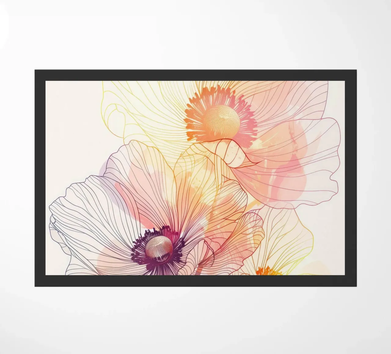 Motif de fleurs paillasson de Justyna Jaszke JBJart