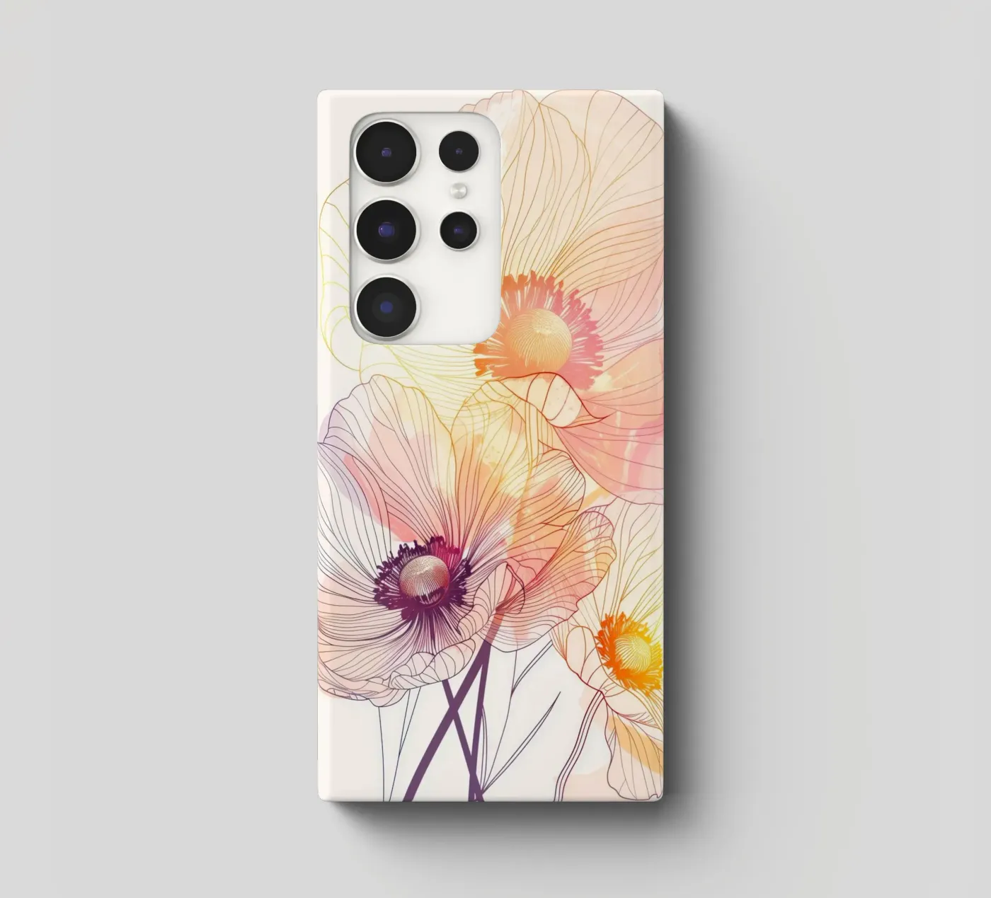 Flowers pattern samsung phone case by Justyna Jaszke JBJart