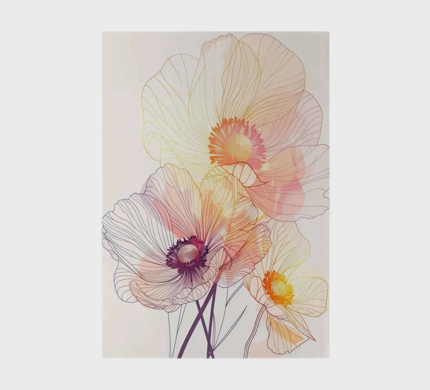 Flowers pattern notebook by Justyna Jaszke JBJart