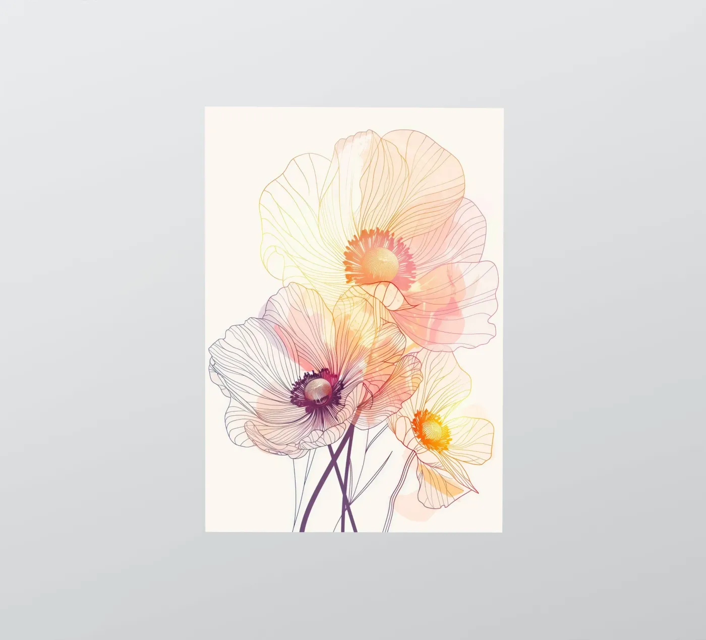 Flowers pattern Sticker von Justyna Jaszke JBJart