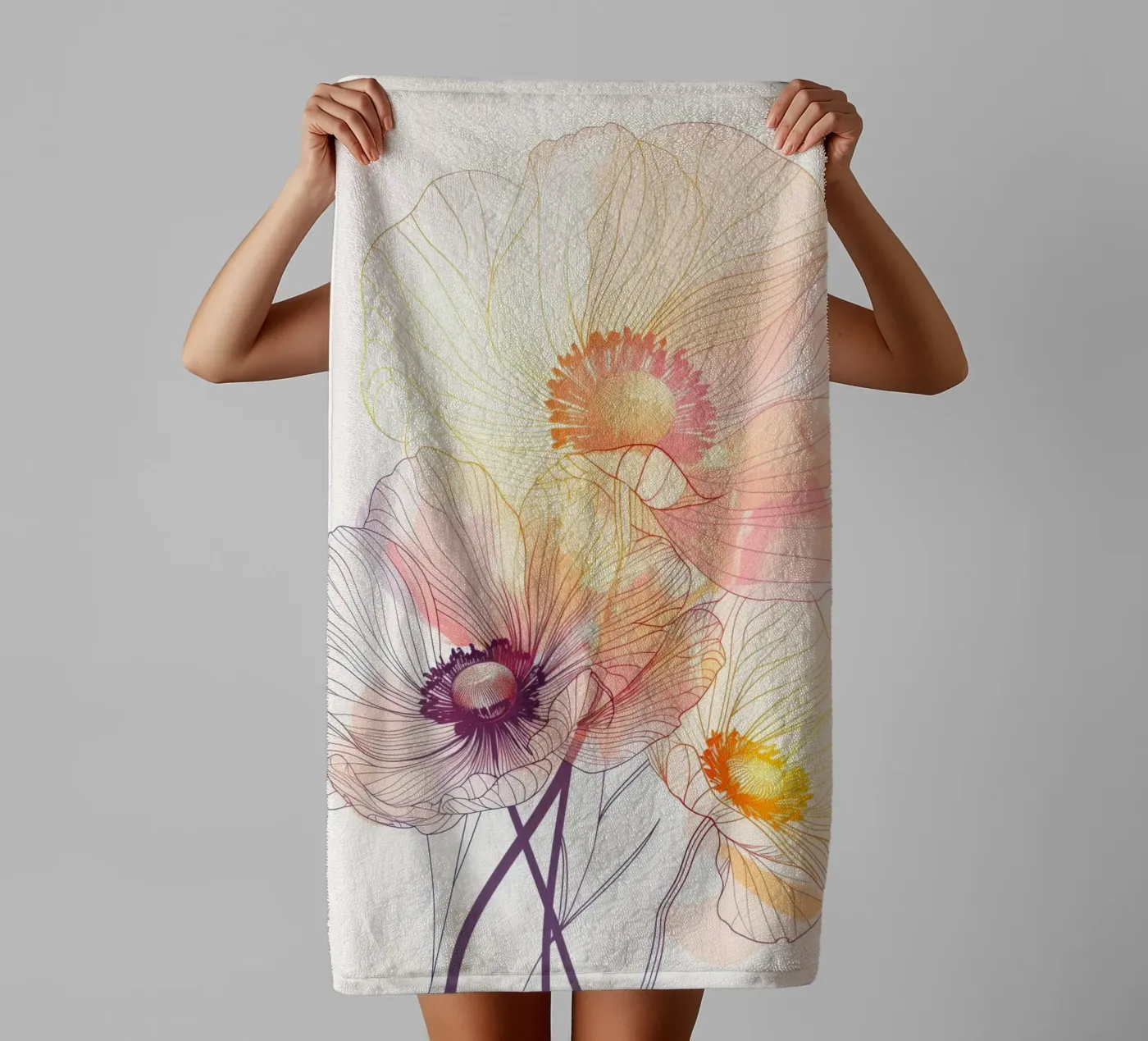 Blumenmuster Handtuch von Justyna Jaszke JBJart