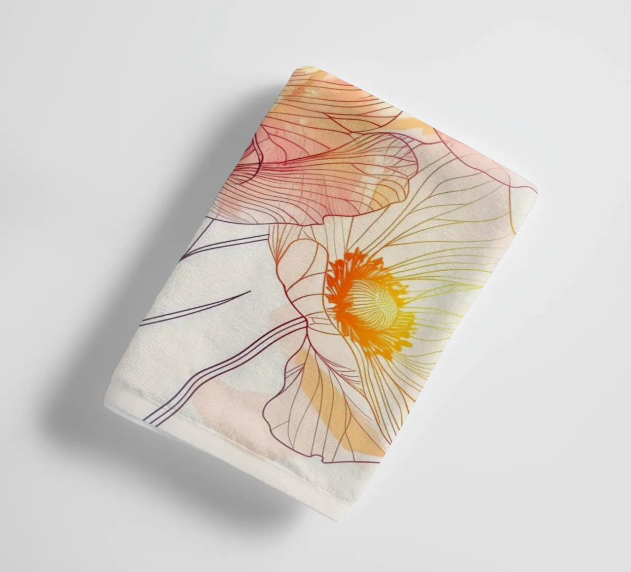 Flowers pattern badhanddoek van Justyna Jaszke JBJart