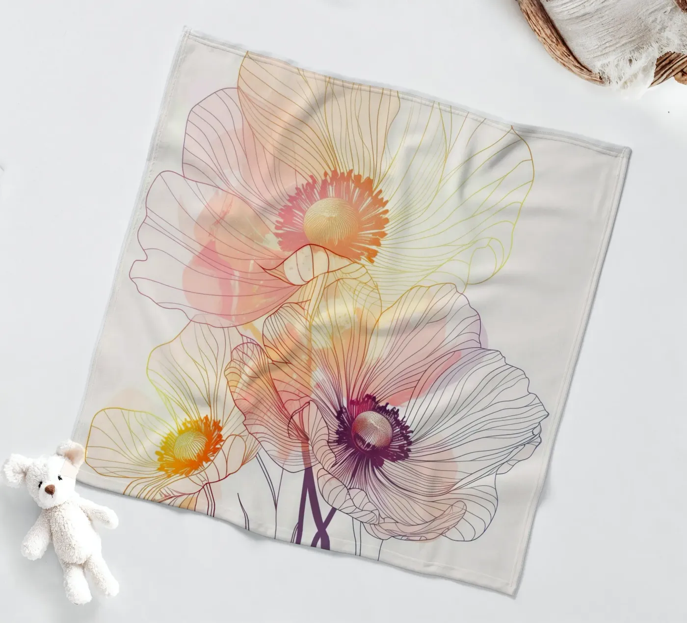 Motivo dei fiori coperta in pile da Justyna Jaszke JBJart