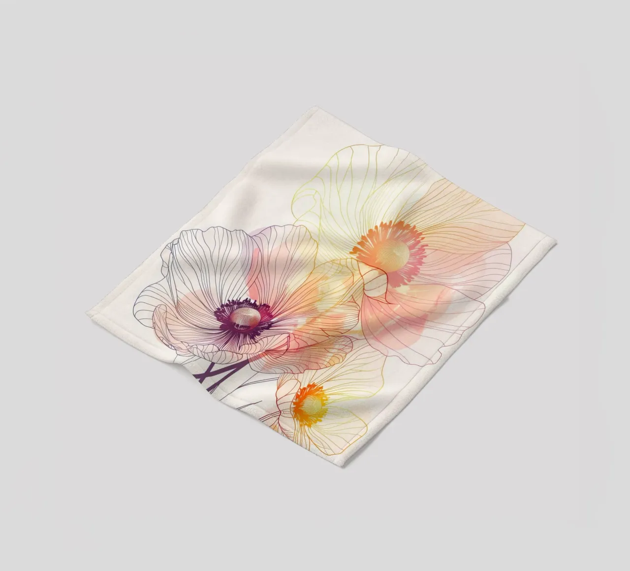 Bloemen patroon fleecedeken van Justyna Jaszke JBJart