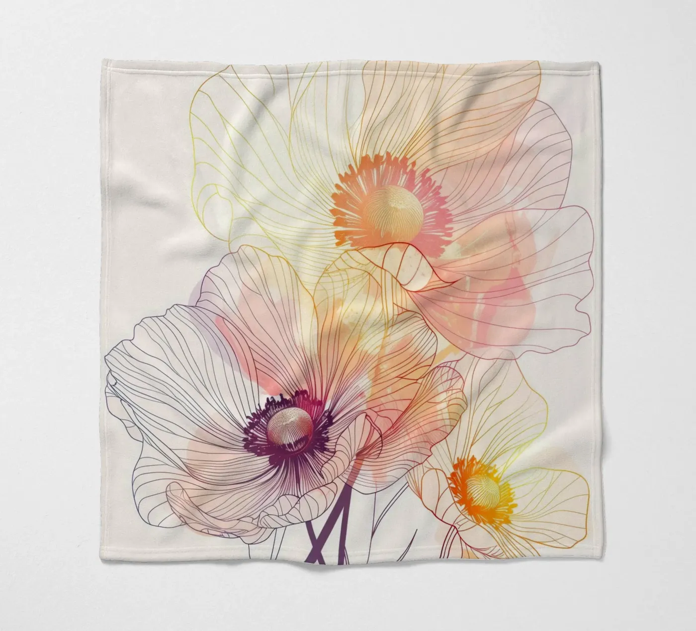 Motivo dei fiori coperta in pile da Justyna Jaszke JBJart