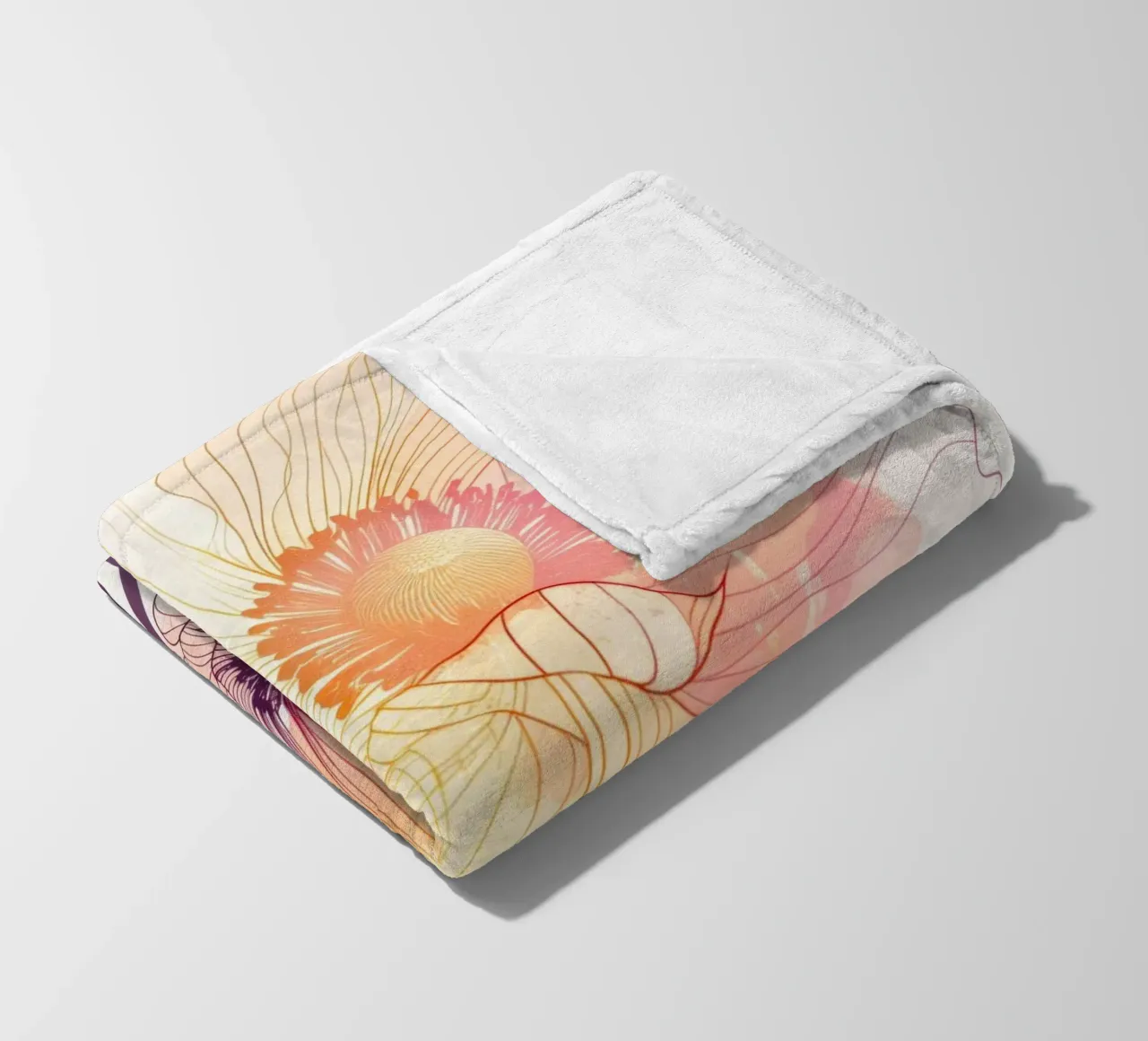 Bloemen patroon fleecedeken van Justyna Jaszke JBJart