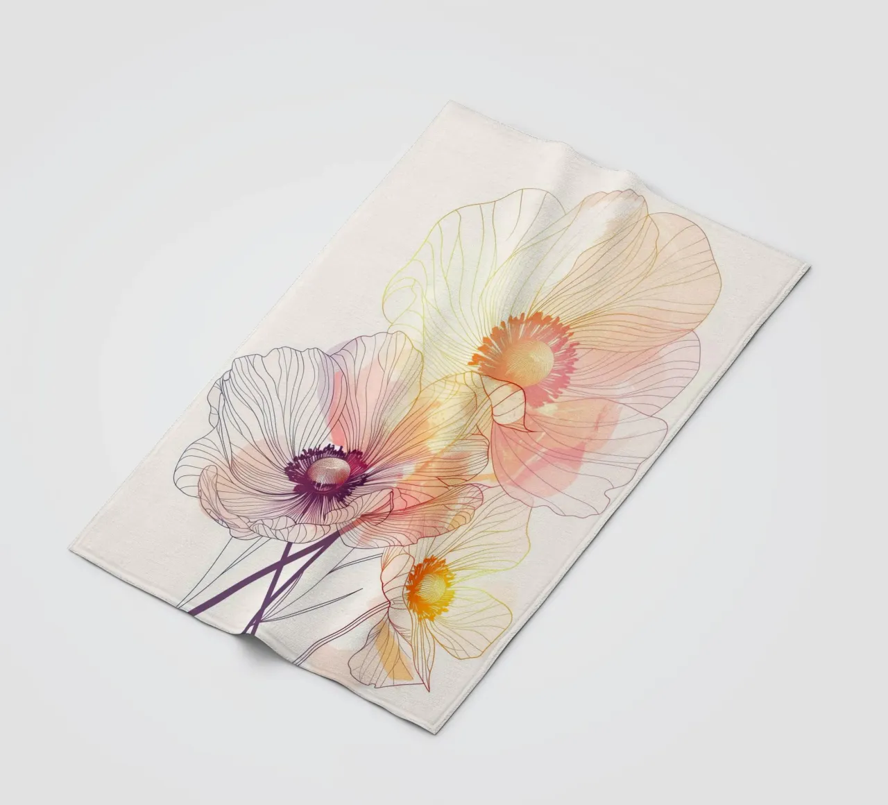 Bloemen patroon fleecedeken van Justyna Jaszke JBJart