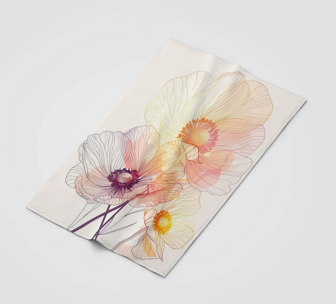 Motivo dei fiori coperta in pile da Justyna Jaszke JBJart