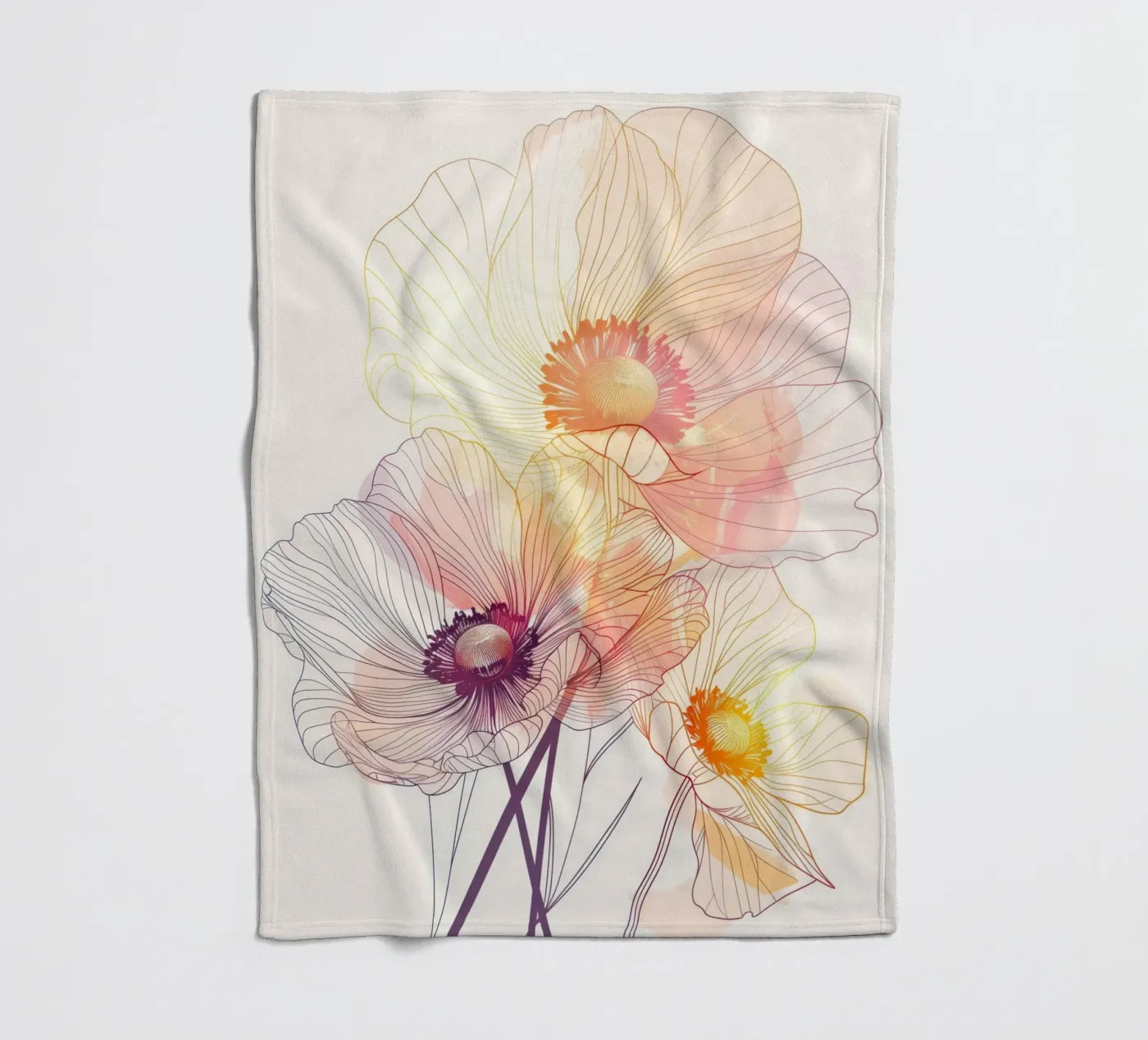 Motivo dei fiori coperta in pile da Justyna Jaszke JBJart