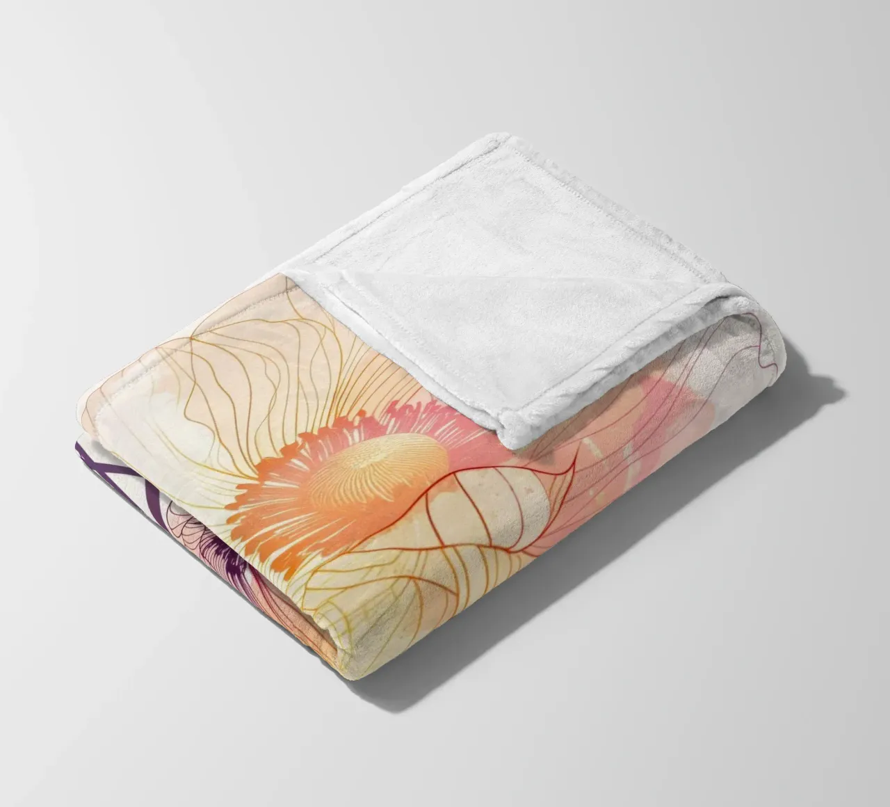 Bloemen patroon fleecedeken van Justyna Jaszke JBJart