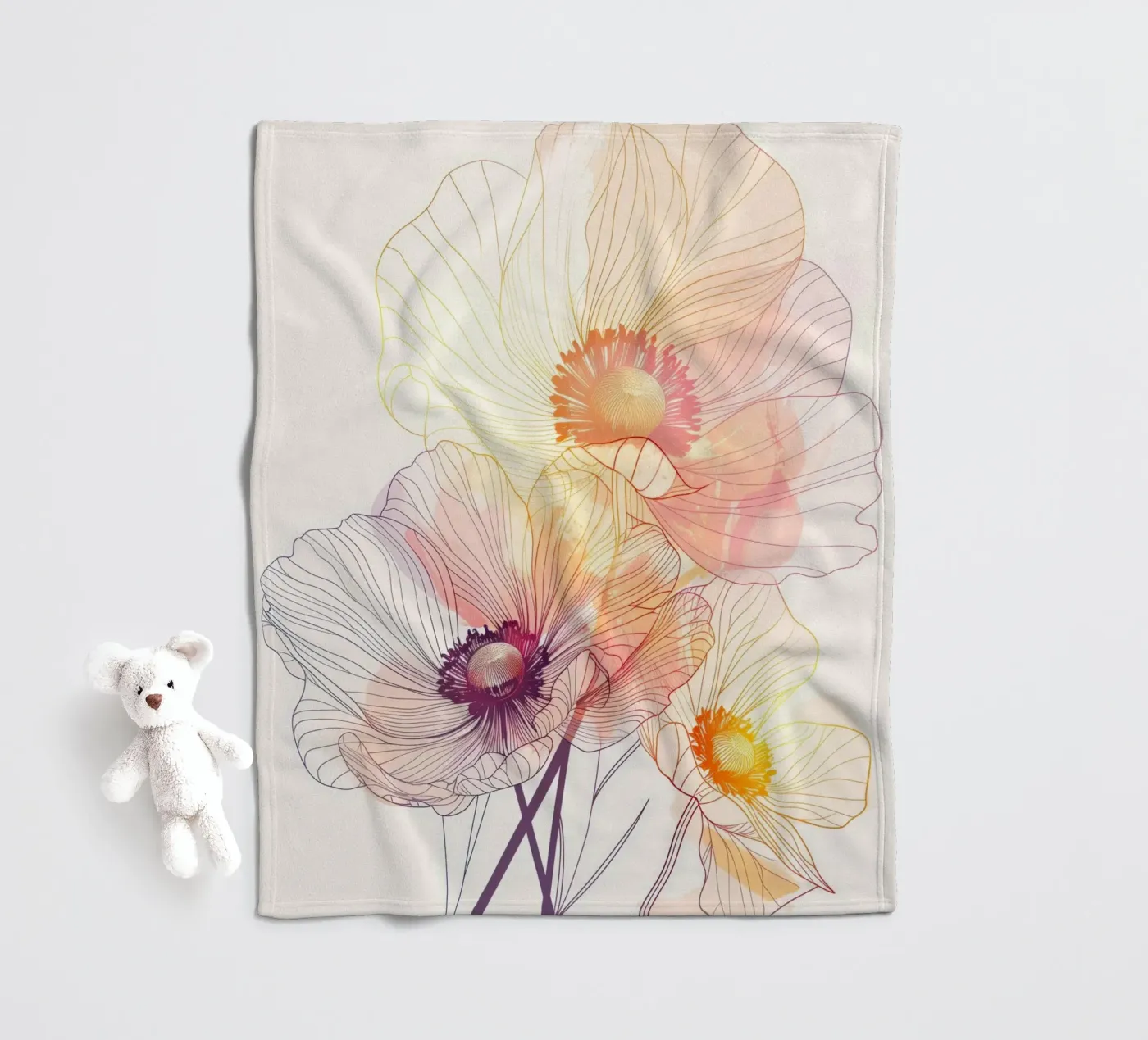 Motivo dei fiori coperta in pile da Justyna Jaszke JBJart