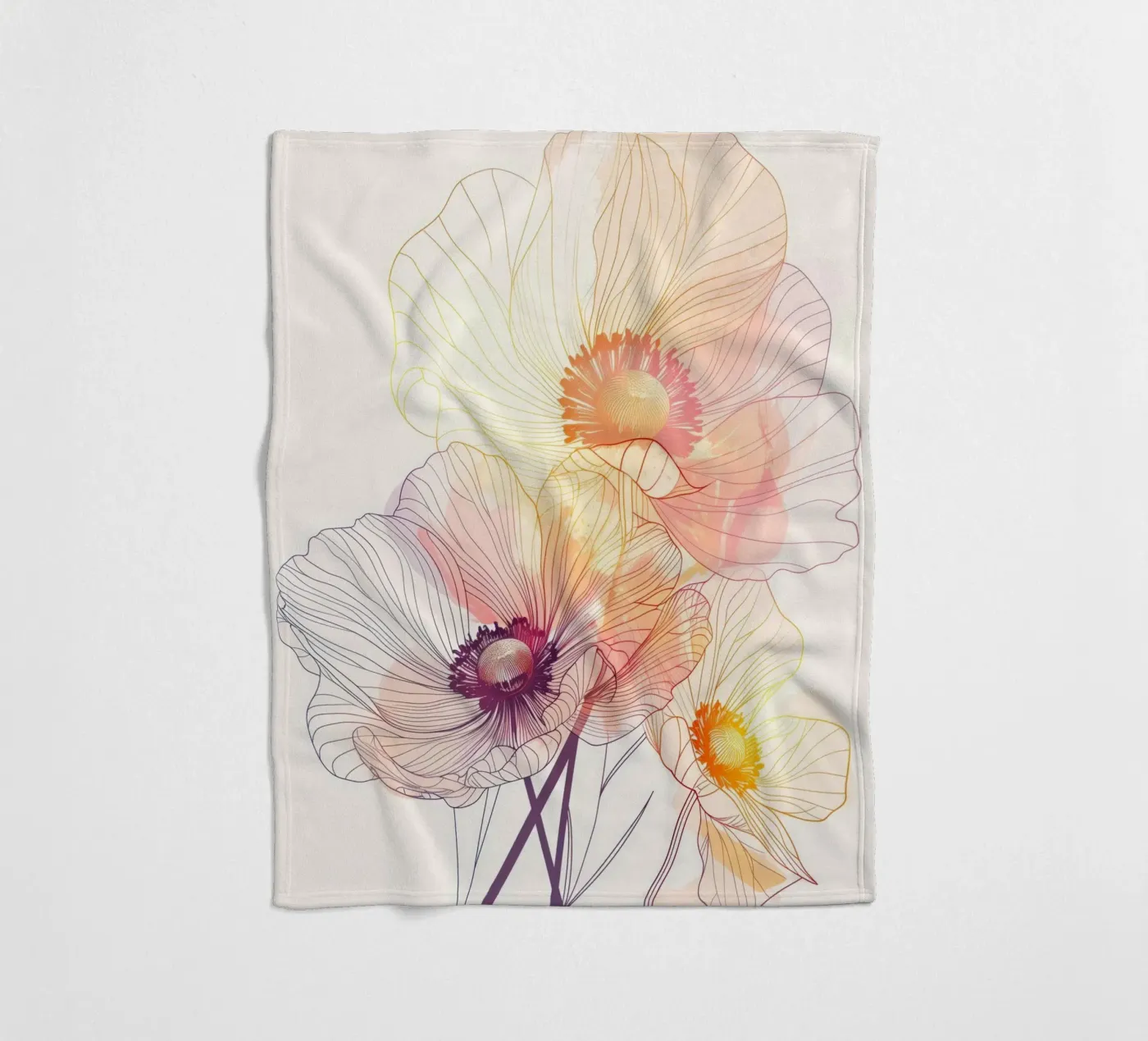 Motivo dei fiori coperta in pile da Justyna Jaszke JBJart