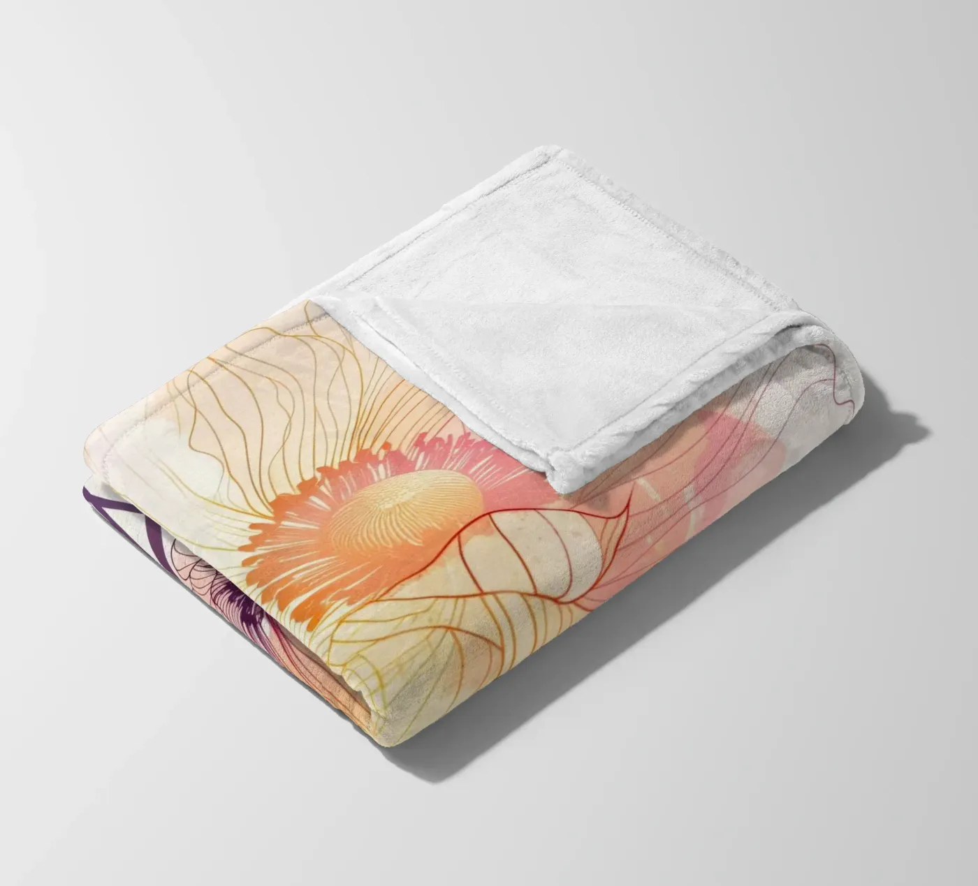 Motivo dei fiori coperta in pile da Justyna Jaszke JBJart