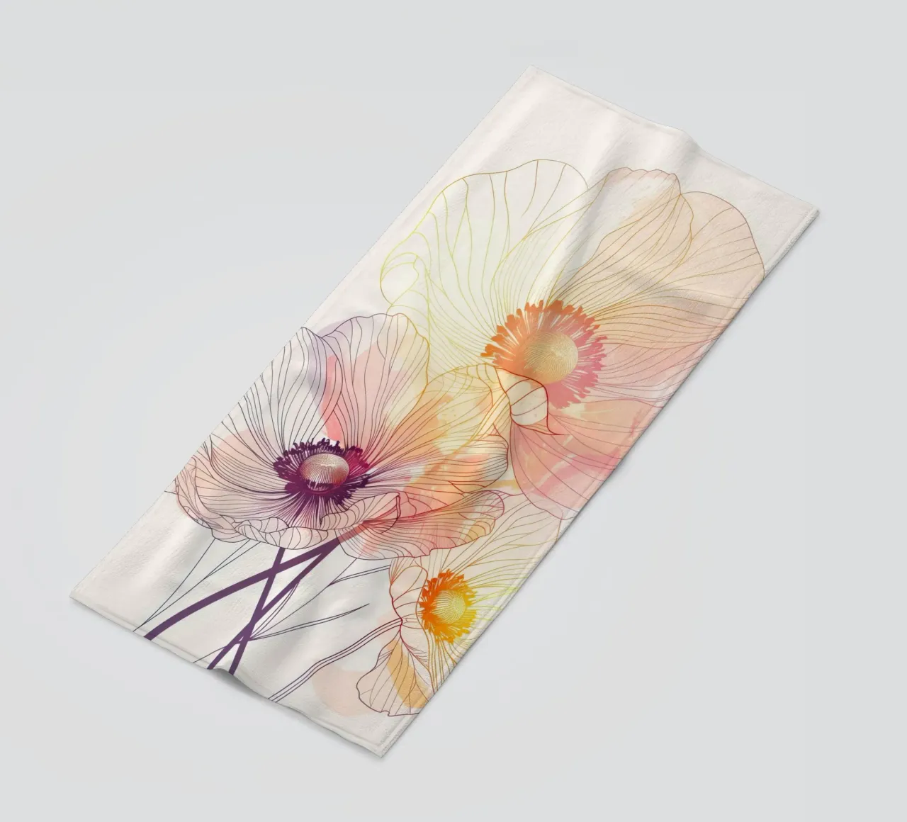 Flowers pattern telo mare da Justyna Jaszke JBJart