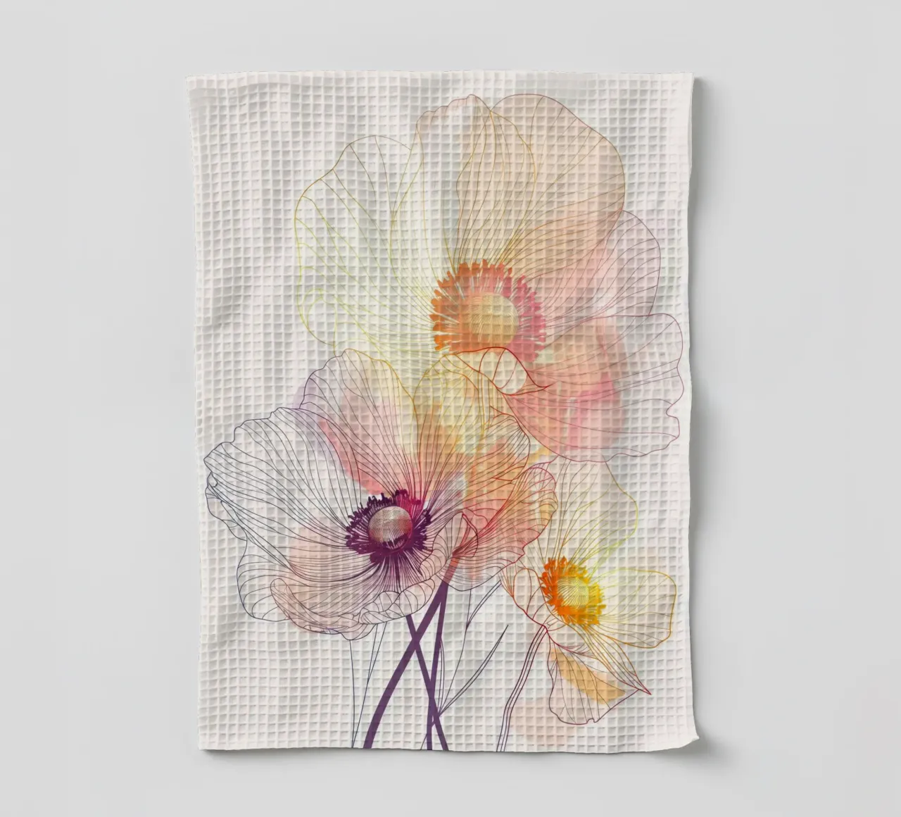 Motivo dei fiori canovaccio da cucina da Justyna Jaszke JBJart