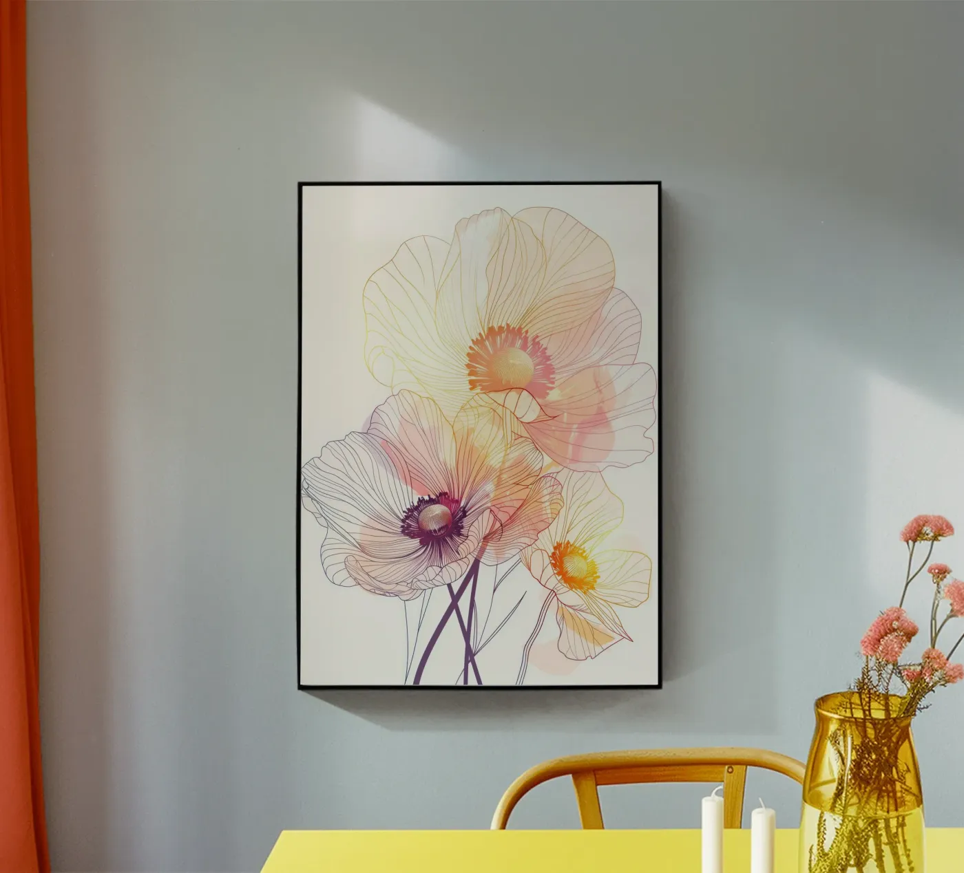 Blumenmuster Acryl-Glas von Justyna Jaszke JBJart