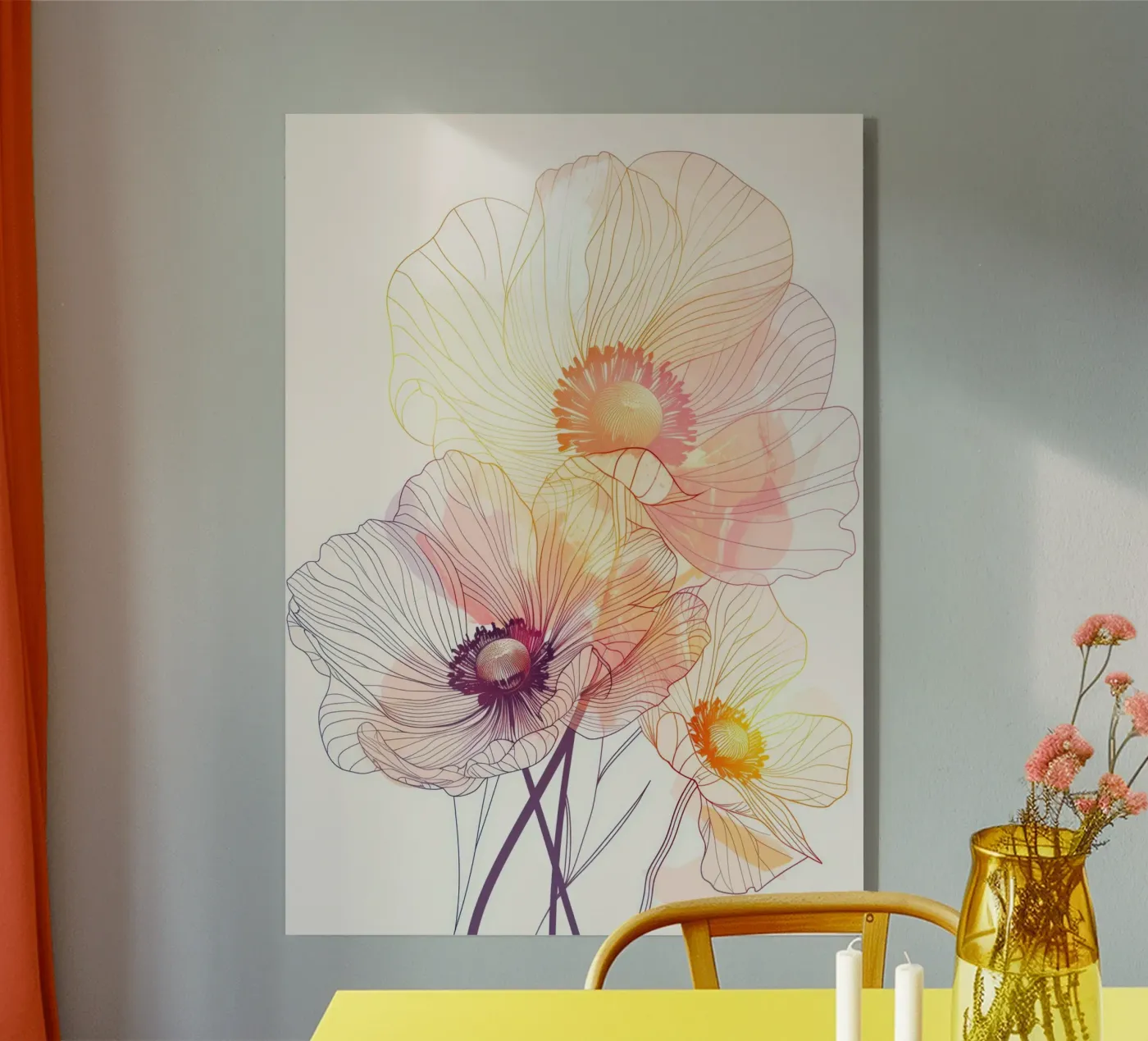 Blumenmuster Acryl-Glas von Justyna Jaszke JBJart