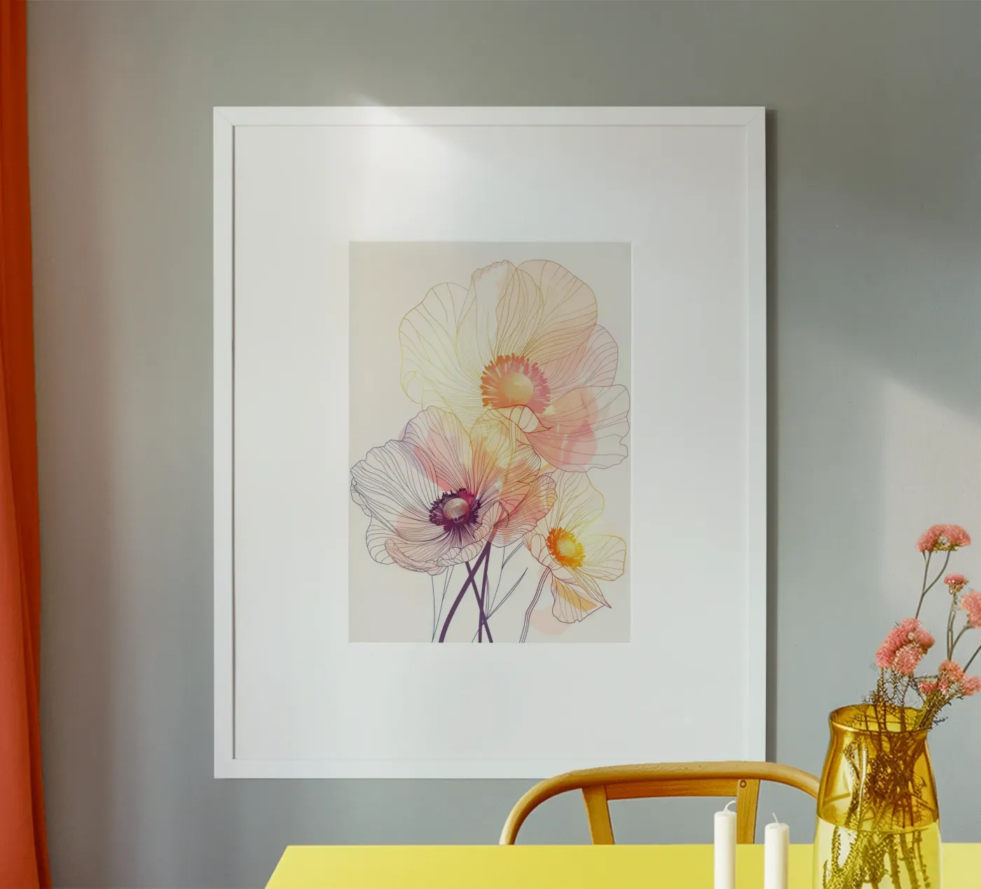 Flowers pattern poster by Justyna Jaszke JBJart