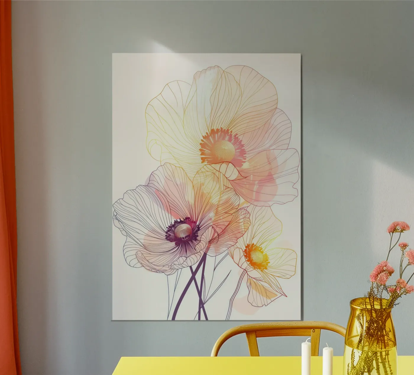 Flowers pattern poster by Justyna Jaszke JBJart