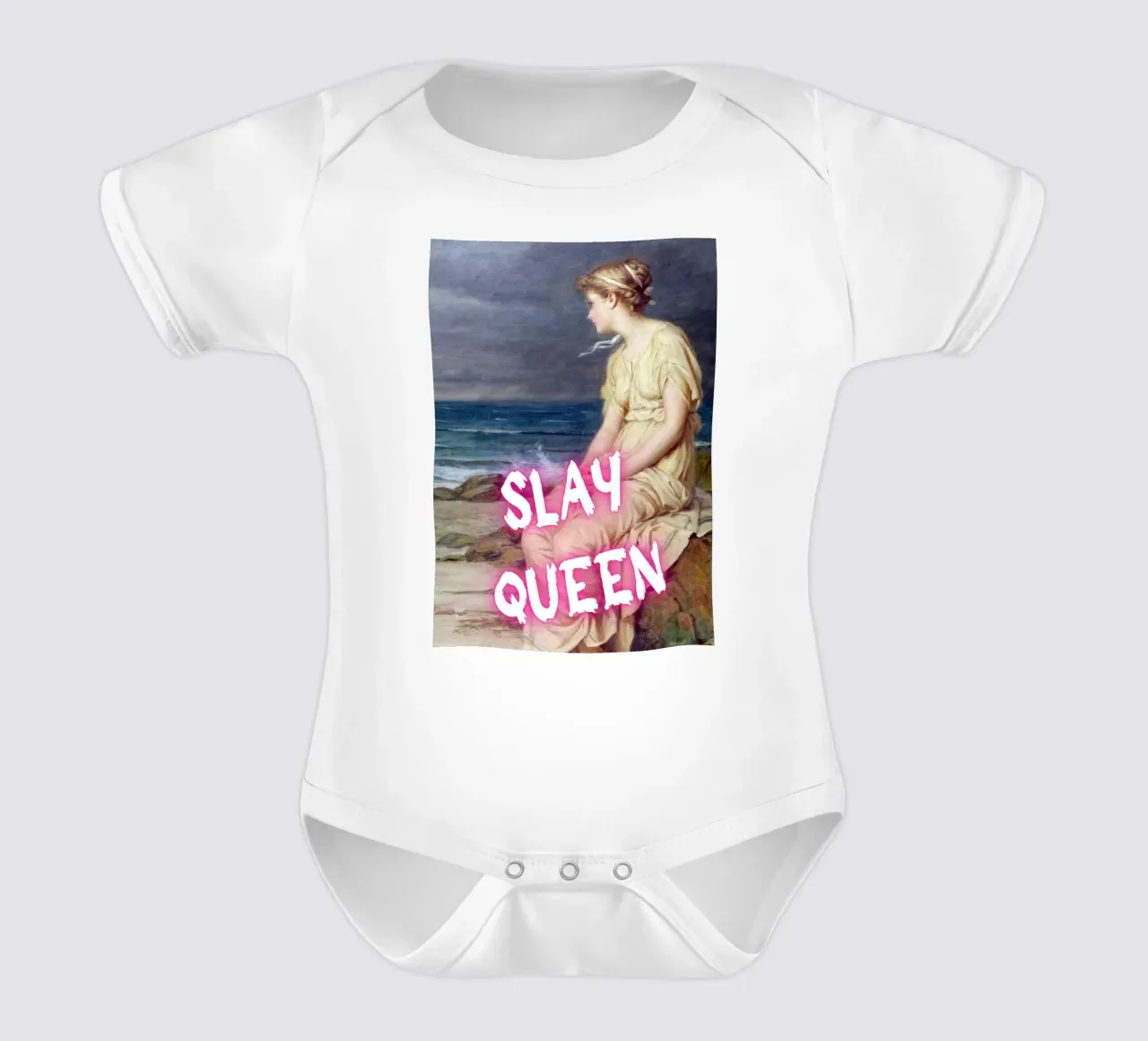 "Slay Queen" - Pop Art, Remix Clásico, Empoderamiento, Trendy P body de bebé de NorwesClub