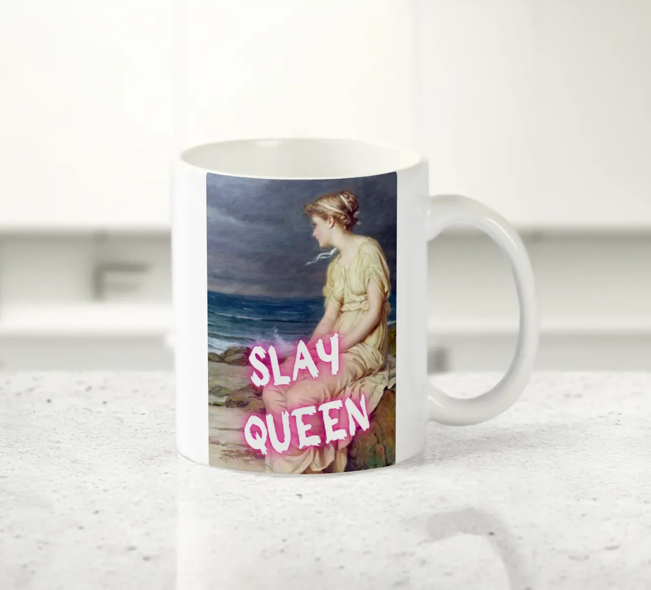 "Slay Queen" - Pop Art, Remix classico, Empowerment, Trendy P tazza in ceramica da NorwesClub