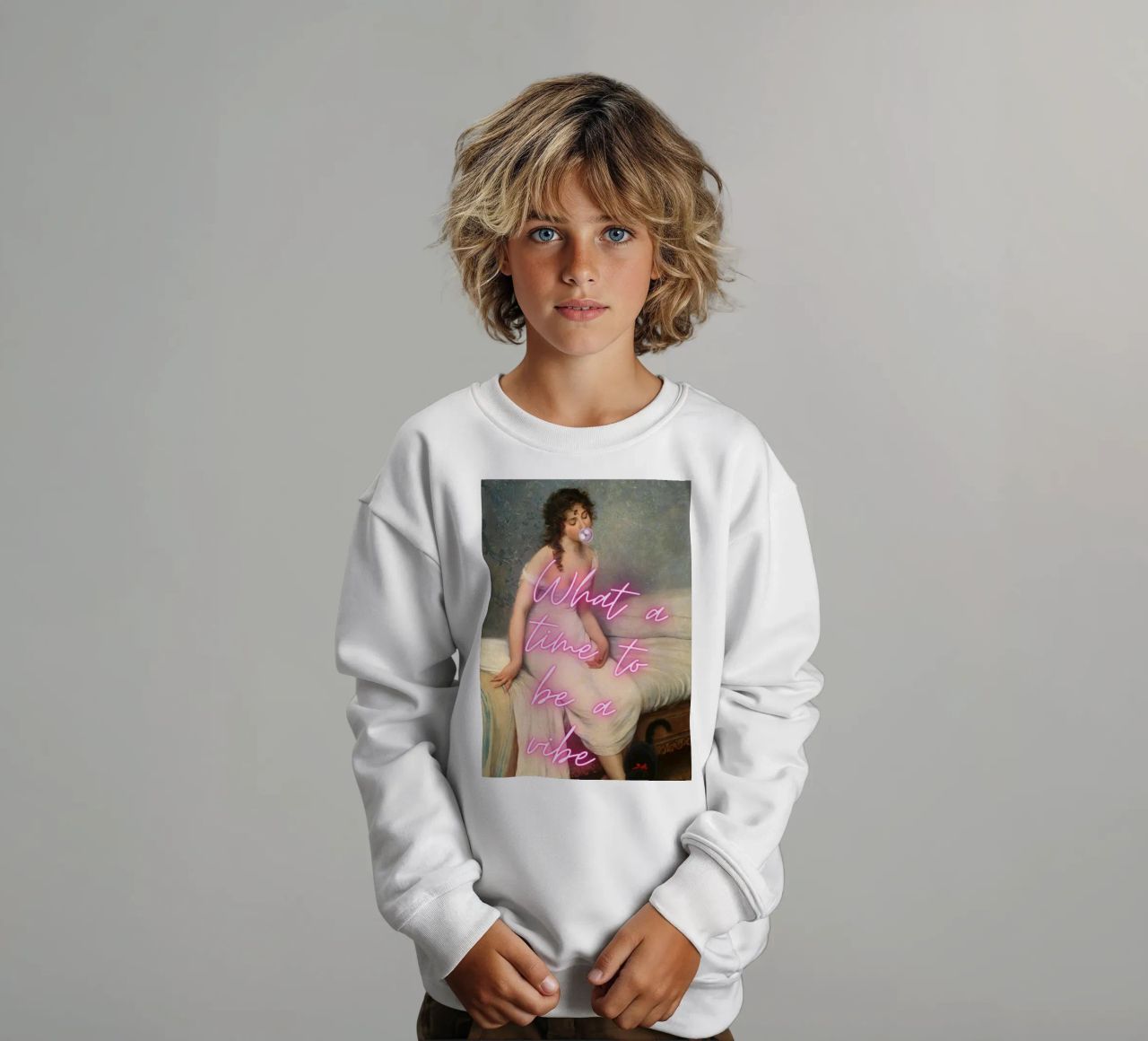 "Time to Be a Vibe" - Pop Art, Remix classico, Trendy, Chill felpa bambino da NorwesClub