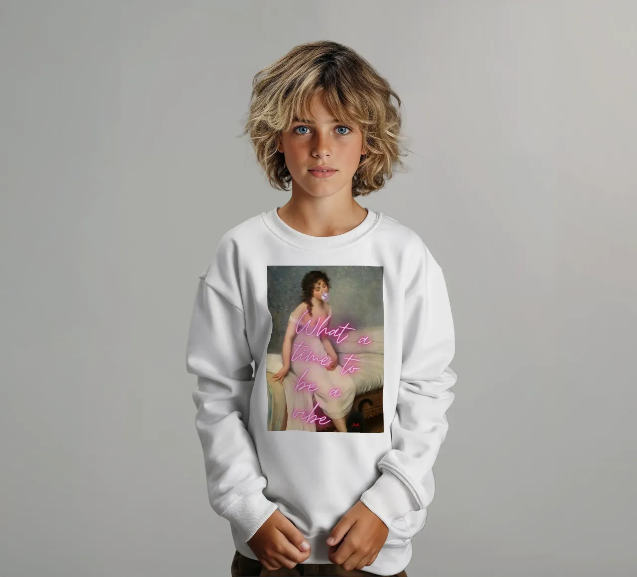 "Time to Be a Vibe" - Pop Art, Remix classico, Trendy, Chill felpa bambino da NorwesClub
