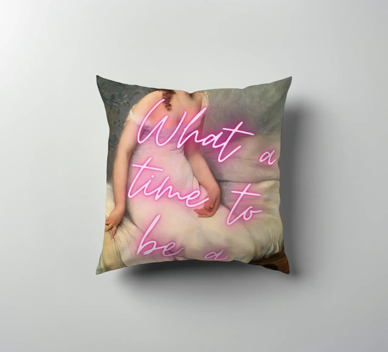 "Time to Be a Vibe" - Pop Art, Classic Remix, Trendy, Chill decorative cushion by NorwesClub
