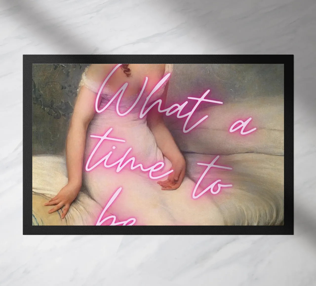 "Time to Be a Vibe" - Pop Art, Klassieke remix, trendy, chill deurmat van NorwesClub