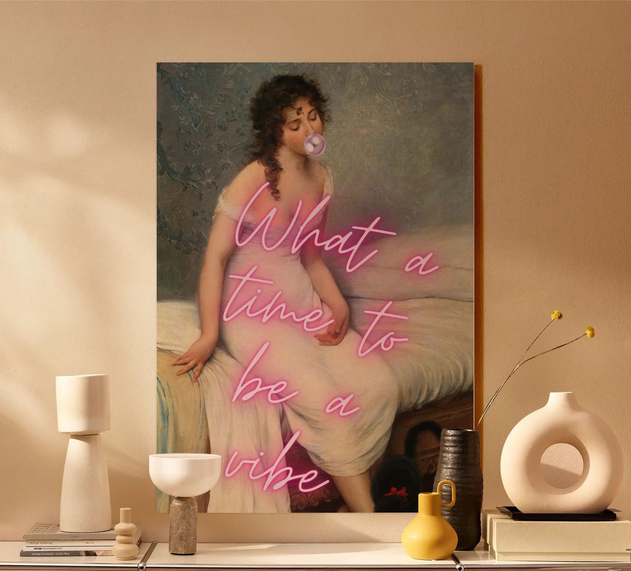 "Time to Be a Vibe" - Pop Art, Remix classico, Trendy, Chill plexiglass da NorwesClub