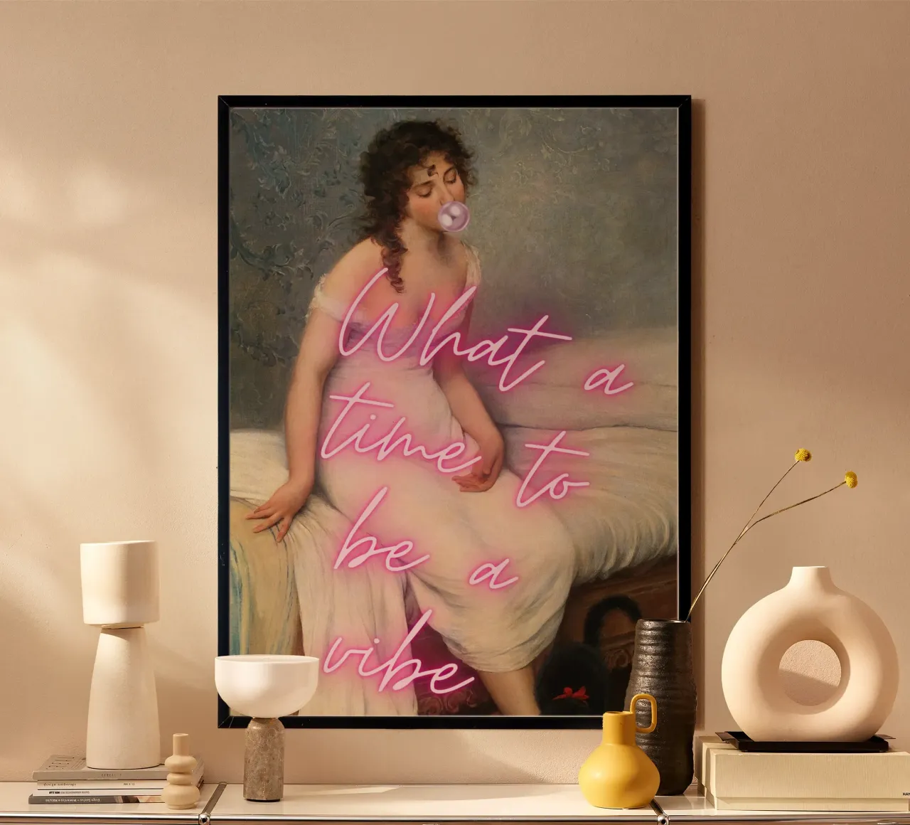 "Time to Be a Vibe" - Pop Art, Remix clásico, Trendy, Chill hahnemühle de NorwesClub