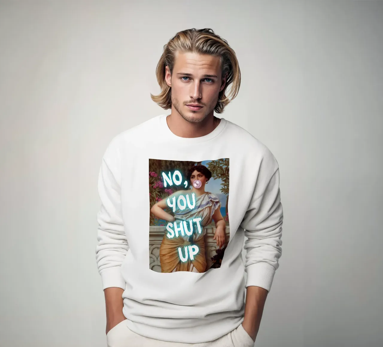 "No, tu stai zitto!" - Pop Art, Remix classico, umoristico, audace felpa da NorwesClub