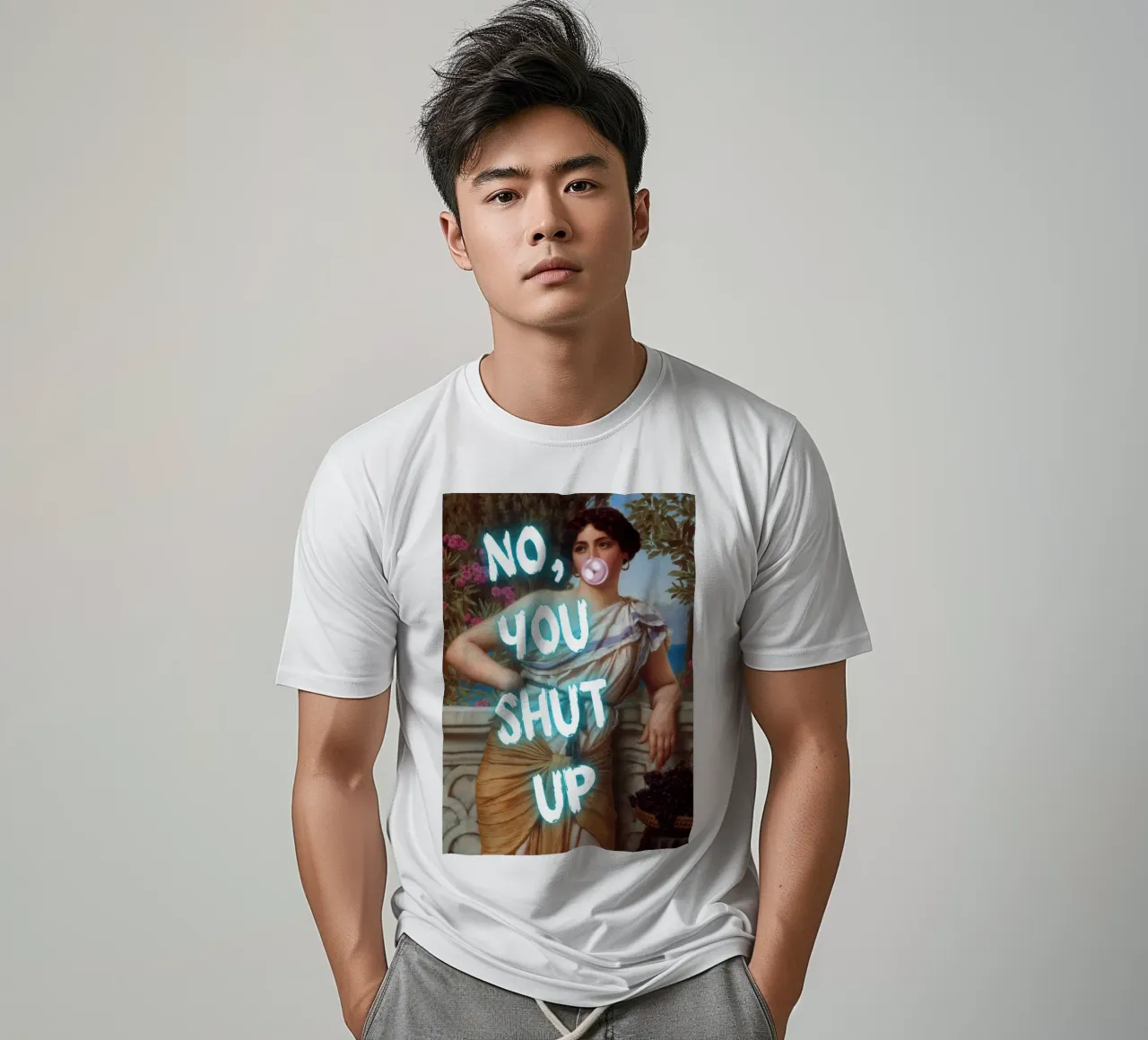 "No, tu stai zitto!" - Pop Art, Remix classico, umoristico, audace t-shirt da NorwesClub