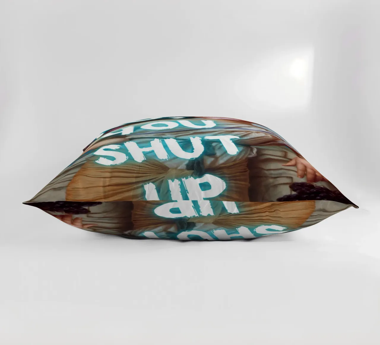 "No, tu stai zitto!" - Pop Art, Remix classico, umoristico, audace cuscino da NorwesClub