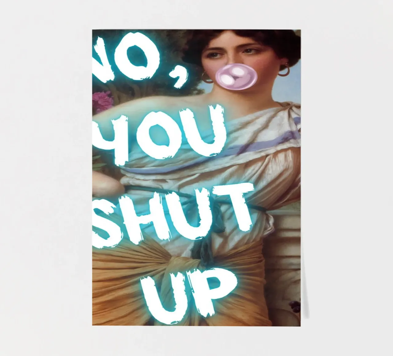 "No, tu stai zitto!" - Pop Art, Remix classico, umoristico, audace foglio adesivo da NorwesClub