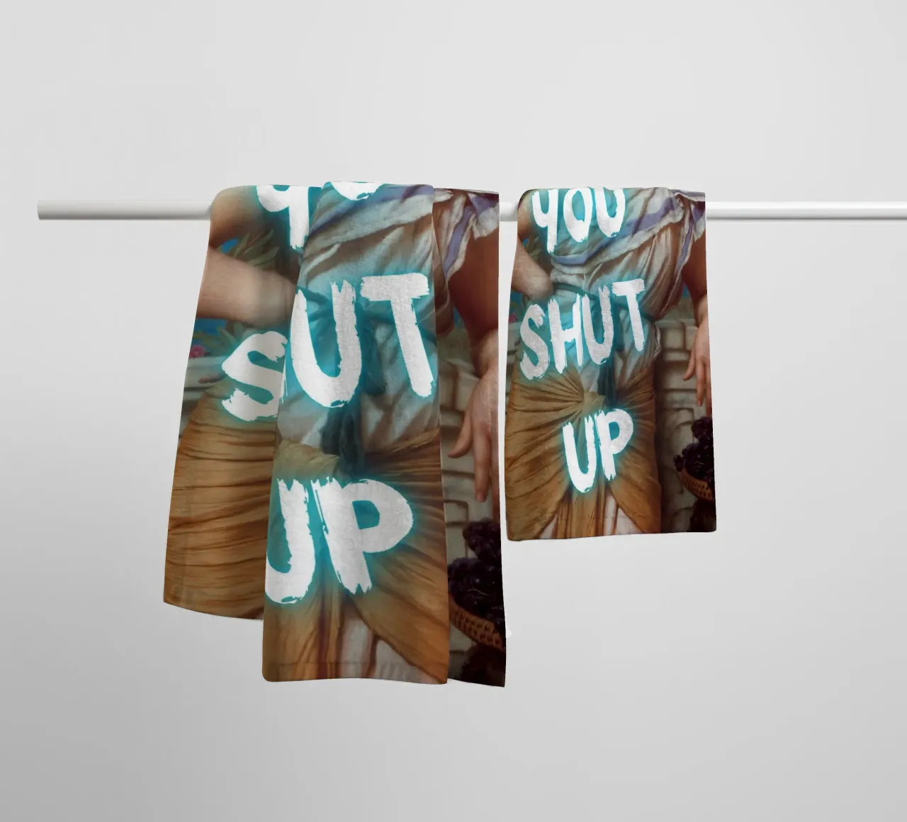 "No, tu stai zitto!" - Pop Art, Remix classico, umoristico, audace asciugamano da bagno da NorwesClub