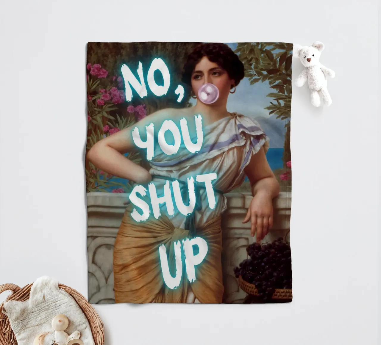 "No, tu stai zitto!" - Pop Art, Remix classico, umoristico, audace coperta in pile da NorwesClub