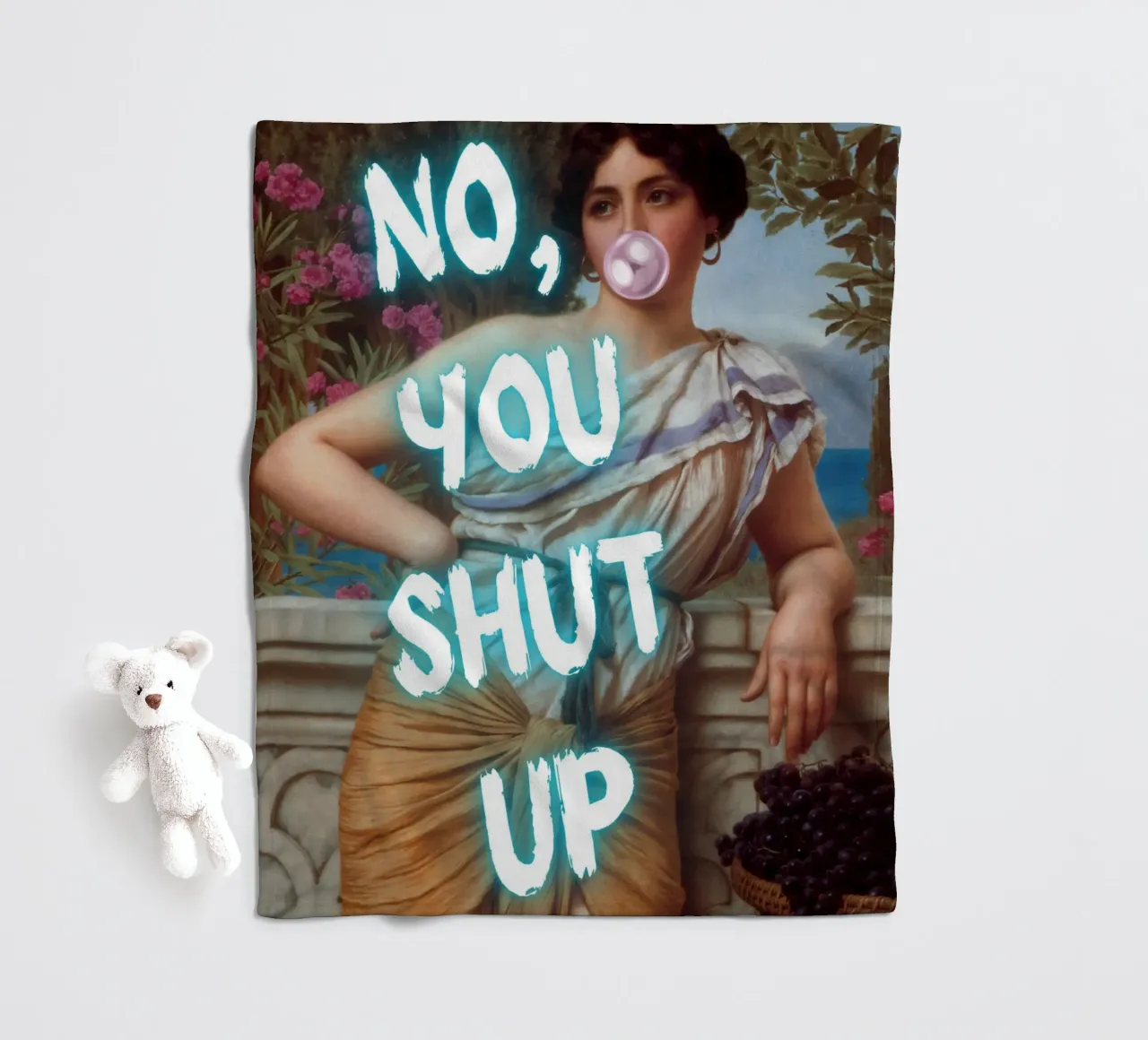 "No, tu stai zitto!" - Pop Art, Remix classico, umoristico, audace coperta in pile da NorwesClub