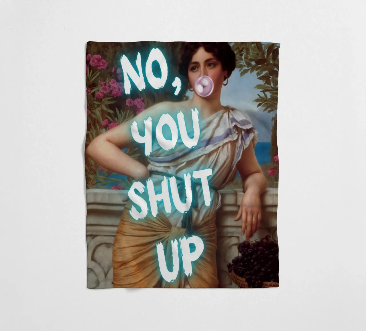 "No, tu stai zitto!" - Pop Art, Remix classico, umoristico, audace coperta in pile da NorwesClub