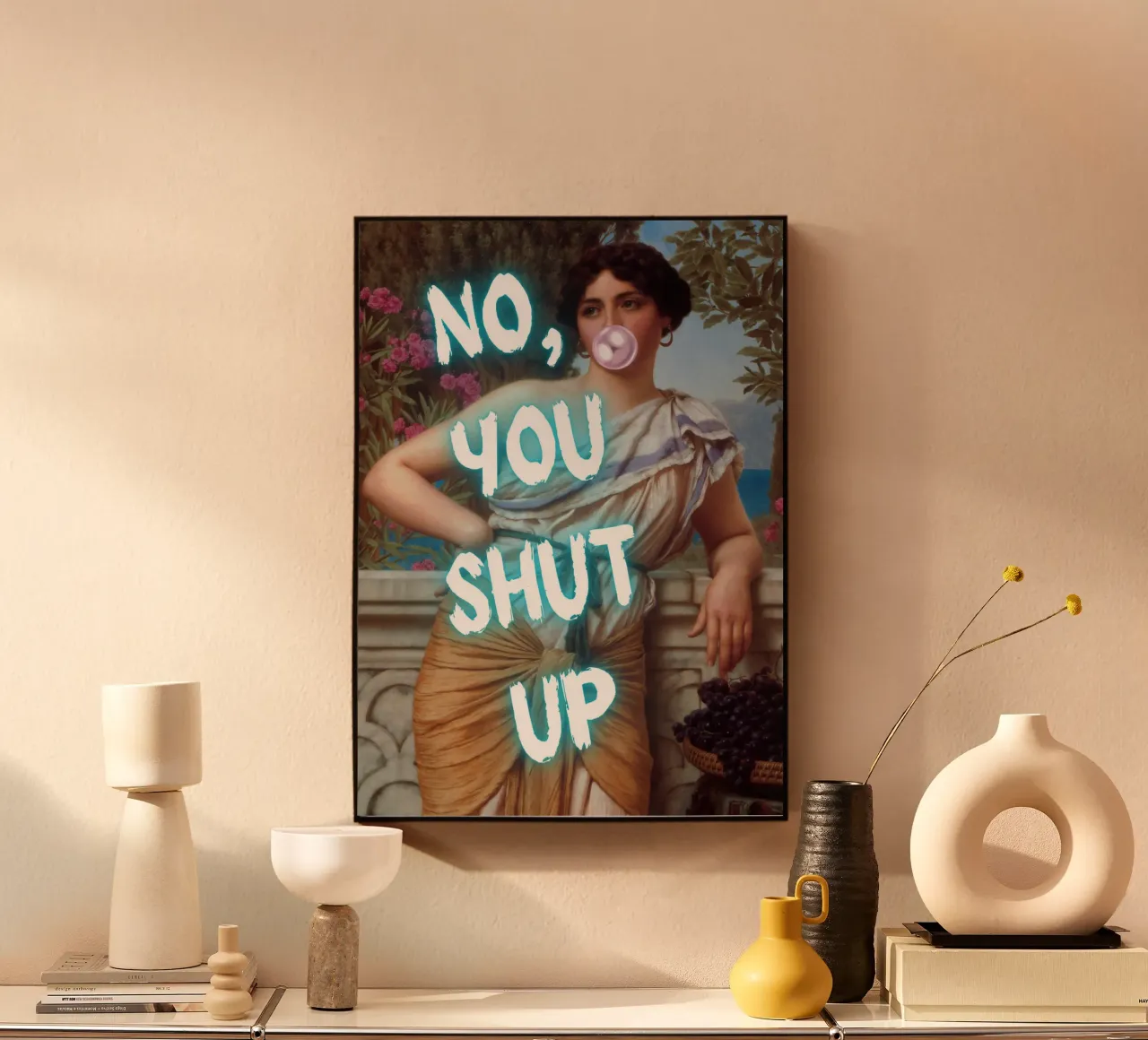 "No, tu stai zitto!" - Pop Art, Remix classico, umoristico, audace pannello forex da NorwesClub